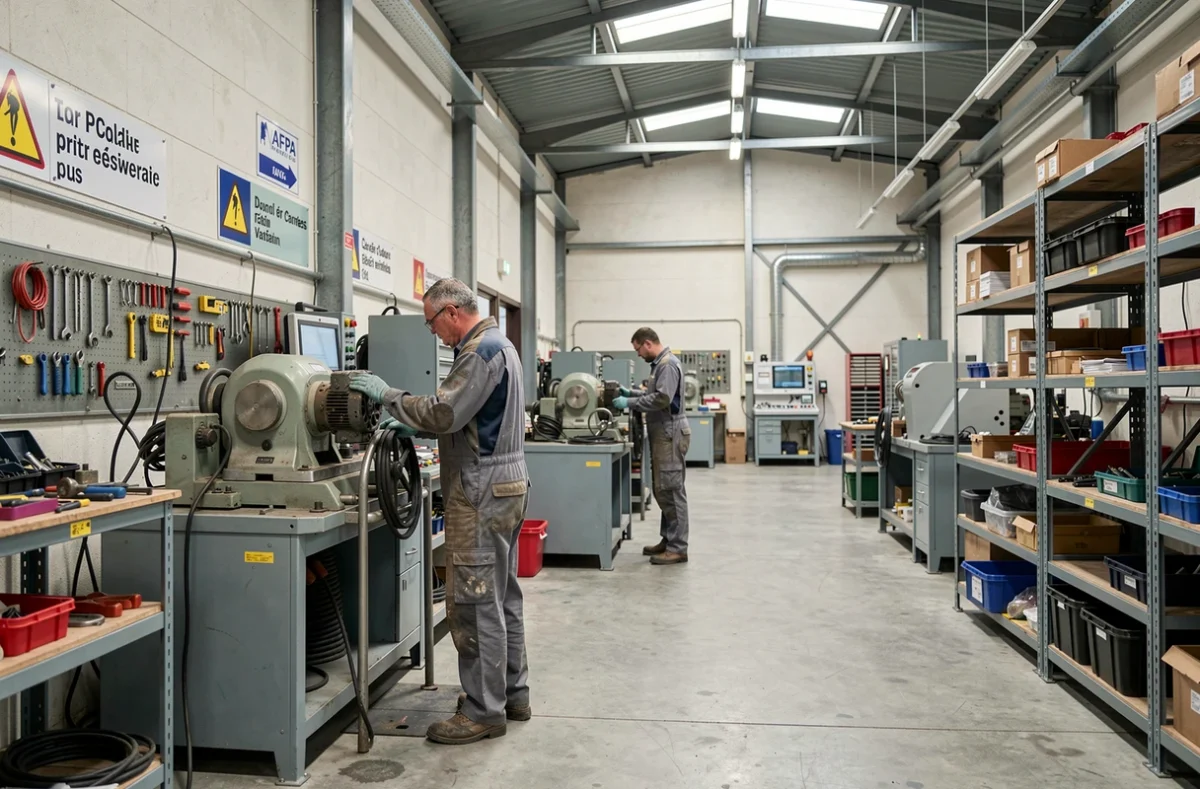 Stagiaires en atelier industriel au centre AFPA de Valence