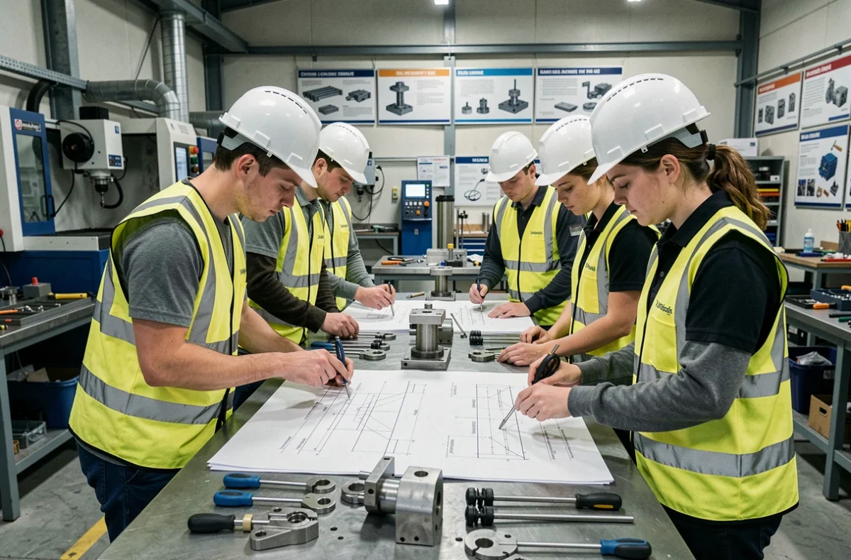 Apprentis en formation industrielle au CFAI de Valence