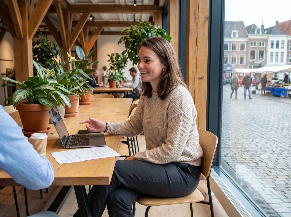 Femme en coworking collaborant avec une coll&egrave;gue