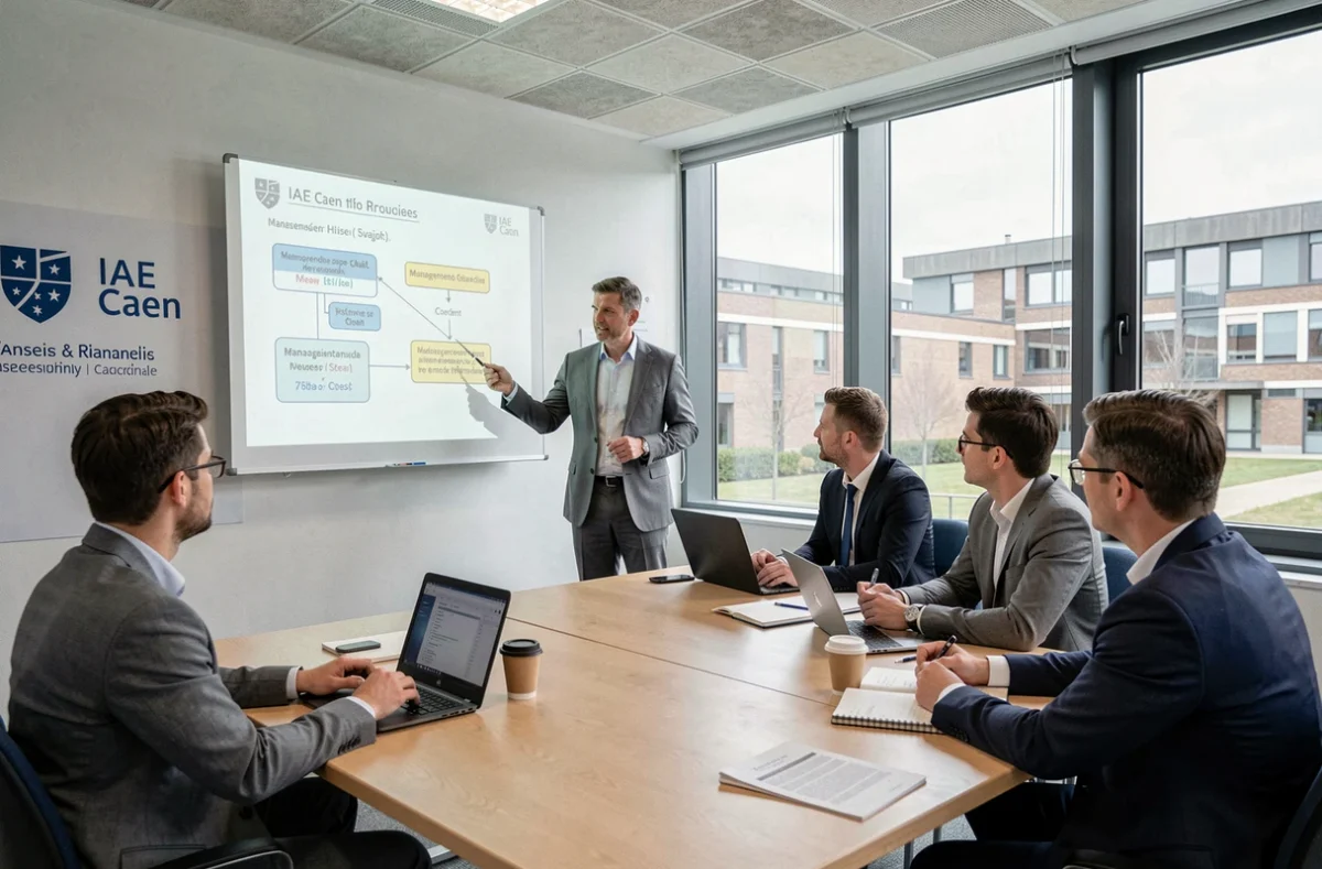 Professeur de management animant une formation continue universitaire à l'IAE Caen